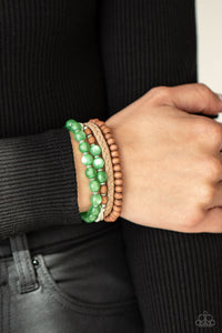 Down HOMESPUN - Green-Paparazzi